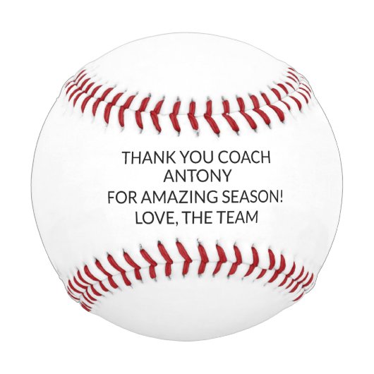 Balle De Baseball Entraîneur Merci (Devant)