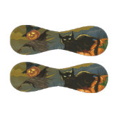 Balle De Baseball Épouvantail de chat noir et citrouille (Panneaux)