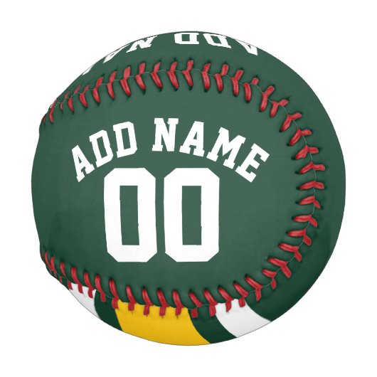 Balle De Baseball Équipe Jersey avec nom et numéro personnalisés (Devant Droite)