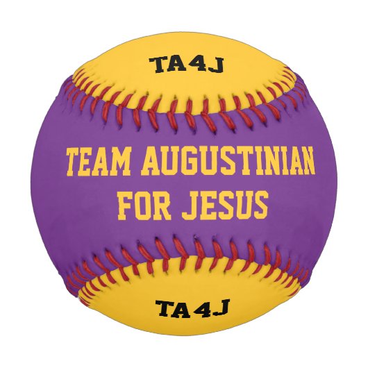 Balle De Baseball ÉQUIPE Personnalisée Violet JESUS Monogram Basebal (Devant)