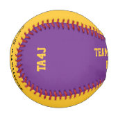 Balle De Baseball ÉQUIPE Personnalisée Violet JESUS Monogram Basebal (Devant Gauche)