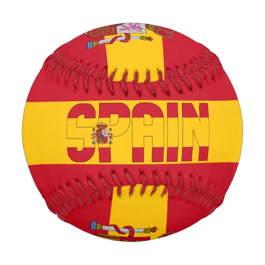 Balle De Baseball Espagne Drapeau et blason Patriotique (Devant)