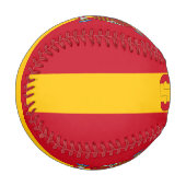 Balle De Baseball Espagne Drapeau et blason Patriotique (Devant Gauche)