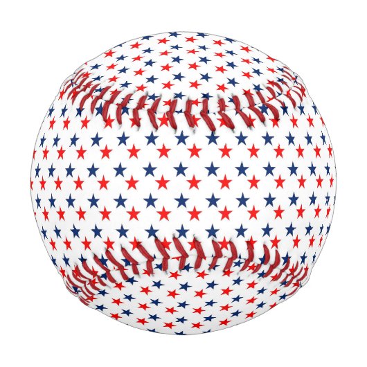 Balle De Baseball étoile rouge, blanche et bleue patriotique (Devant)