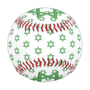 Balle De Baseball Étoile verte de David sans couture