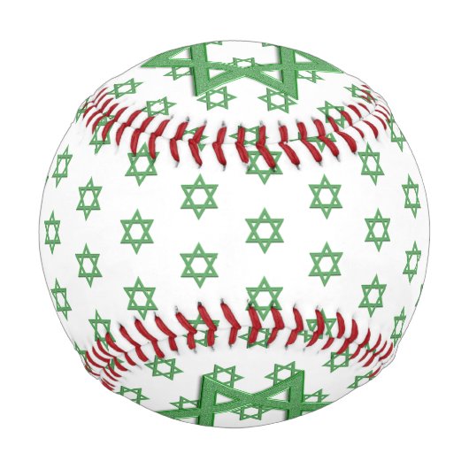 Balle De Baseball Étoile verte de David sans couture (Devant)