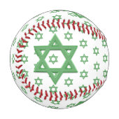 Balle De Baseball Étoile verte de David sans couture (Devant Gauche)