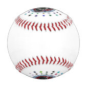 Balle De Baseball Étoiles blanches (Dos)