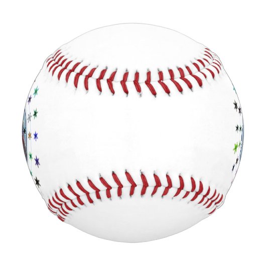 Balle De Baseball Étoiles blanches (Devant)