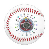 Balle De Baseball Étoiles blanches (Devant Gauche)