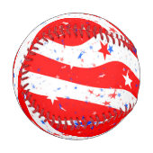 Balle De Baseball Étoiles et bandes (Devant Gauche)