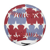 Balle De Baseball Étoiles et bandes monogrammes (Dos)