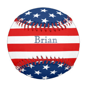 Balle De Baseball Étoiles et rayures Patriotique Custom Baseball