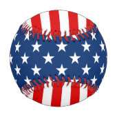 Balle De Baseball Étoiles et rayures Patriotique Custom Baseball (Devant)