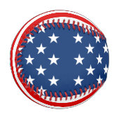 Balle De Baseball Étoiles et rayures Patriotique Custom Baseball (Devant Gauche)