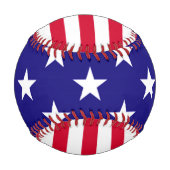 Balle De Baseball Étoiles Et Tirages US Drapeau Design (Dos)