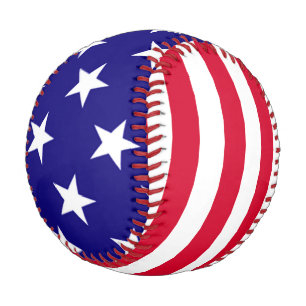 Balle De Baseball Étoiles Et Tirages US Drapeau Design