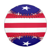 Balle De Baseball Étoiles Et Tirages US Drapeau Design (Devant)