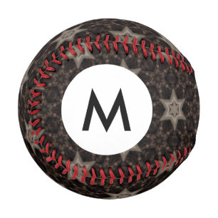 Balle De Baseball Étoiles Monogrammes