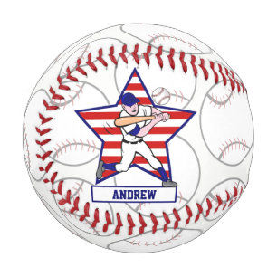 Balle De Baseball étoiles personnalisées dans joueur de baseball ray