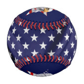 Balle De Baseball Etonnant Aigle, Drapeau Américain, Étoile (Dos)