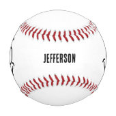 Balle De Baseball Face drôle de baseball personnalisé (Devant)