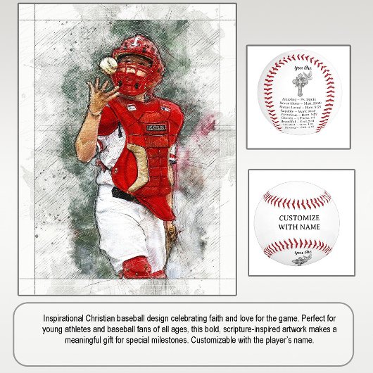 Balle De Baseball Faith Inspired