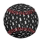 Balle De Baseball Fantômes d'Halloween foncé (Dos)