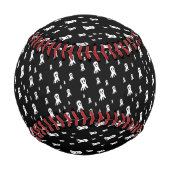 Balle De Baseball Fantômes d'Halloween foncé (Devant)