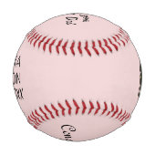 Balle De Baseball Félicitations Blush Pink Graduation Photo (Dos)