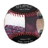 Balle De Baseball Félicitations Grad Black Grad Graduation Cap 2 Pho (Devant)