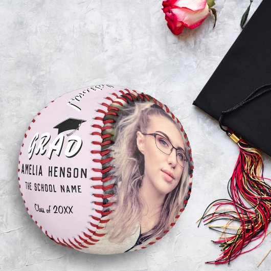 Balle De Baseball Félicitations Grad Pink 2 - Diplôme photo
