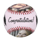 Balle De Baseball Félicitations Grad Pink Graduation 2 Photo (Dos)