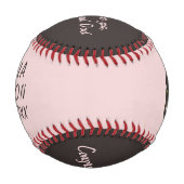 Balle De Baseball Félicitations Pink Ornaments Graduation Photo (Dos)