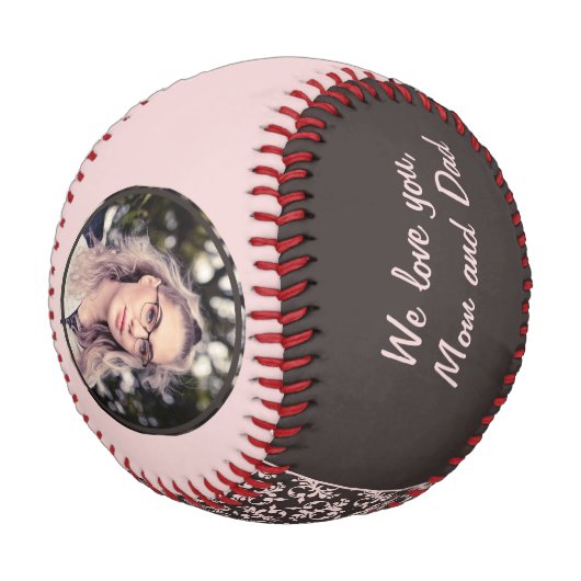 Balle De Baseball Félicitations Pink Ornaments Graduation Photo (Angle)
