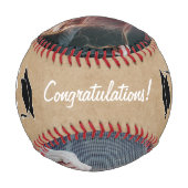 Balle De Baseball Félicitations rustiques Grad Grad Graduation Cap 2 (Dos)