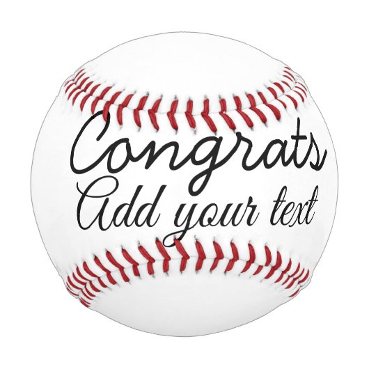 Balle De Baseball Félicitations simples et minimales rajoutez votre  (Dos)