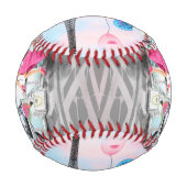 Balle De Baseball Femme avec ballon rose à Paris Cadeau de baseball (Devant)