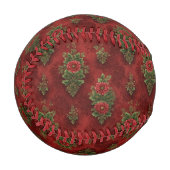 Balle De Baseball Festive Damask (Devant Gauche)