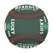 Balle De Baseball Fête de la Saint-Patrick Lucky et intrigué Leprech (Devant)