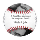 Balle De Baseball Fête des pères/Anniversaire des enfants MVP Photo (Dos)