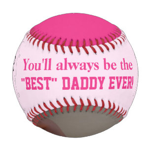 Balle De Baseball fête des pères Bébé Fille rose Photo Baseball