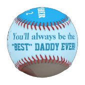 Balle De Baseball Fête des pères Boy Twins Blue Photo Baseball (Devant)