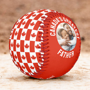 Balle De Baseball Fête des pères canadienne du drapeau Feuille d'éra