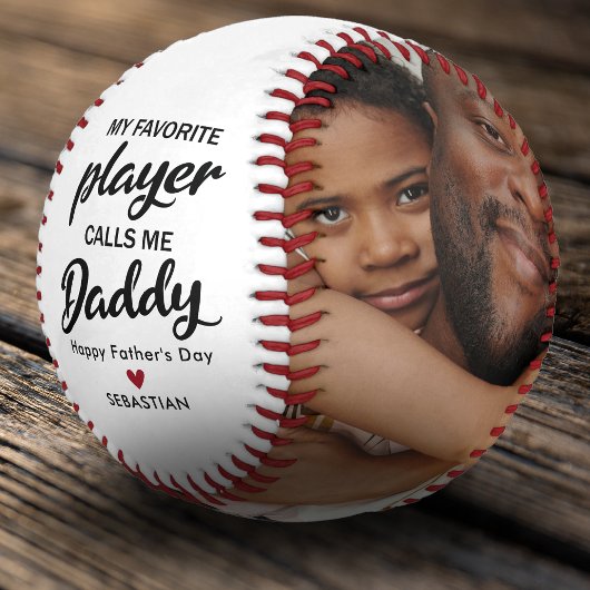 Balle De Baseball Fête des pères Cute Daddy Cadeau Photo Baseball