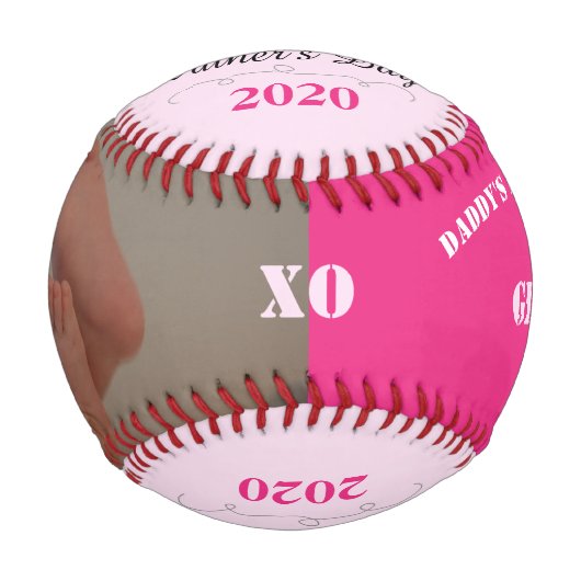 Balle De Baseball fête des pères Daddy's Little Slugger Pink Basebal (Dos)