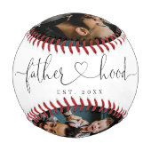 Balle De Baseball Fête des pères de script du coeur de la paternité  (Dos)
