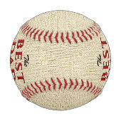 Balle De Baseball Fête des pères du meilleur papa rustique (Dos)