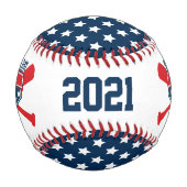 Balle De Baseball Fête des pères joyeuse patriotique (Devant)