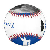 Balle De Baseball Fête des pères moderne - Message photo papa (Dos)